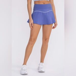 Mono B Blue Active Skort with Built-In Shorts Size Small